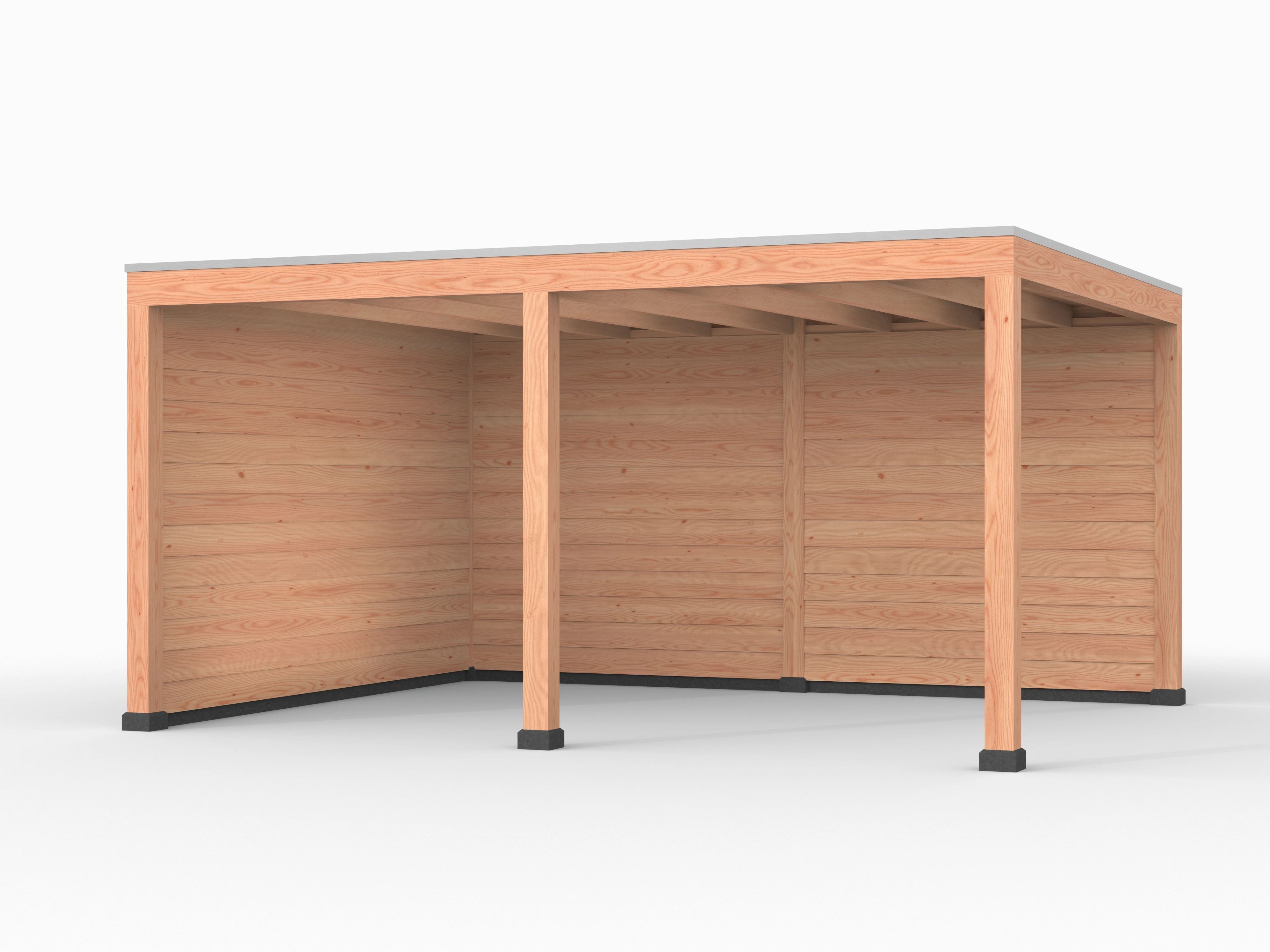 Douglas overkapping, 500 x 400, met achterwand en zijwand, Westwood Elegant - Afbeelding 1